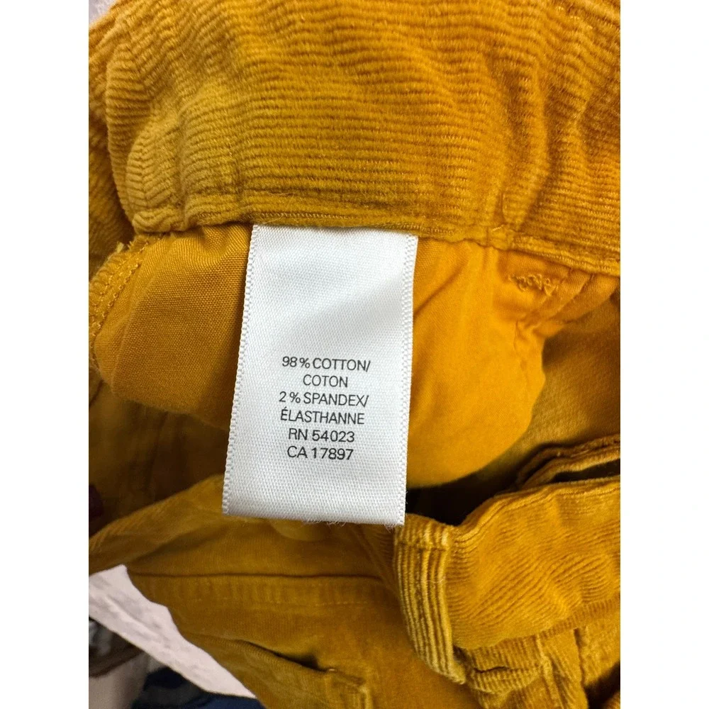 Women's Limited Edition Banana‎ Republic Yellow Corduroy Pants Slim Size 6